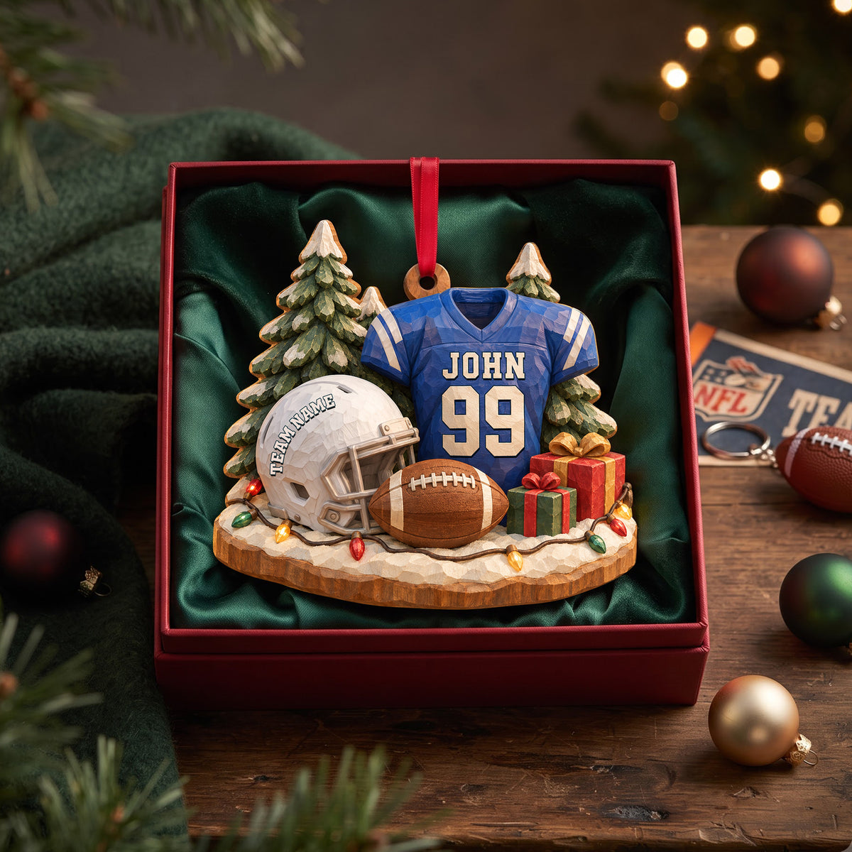 Tackle Season Wood Effect Ornament, Personalized Gifts For Sport Lovers 02qhlu141026-Homacus