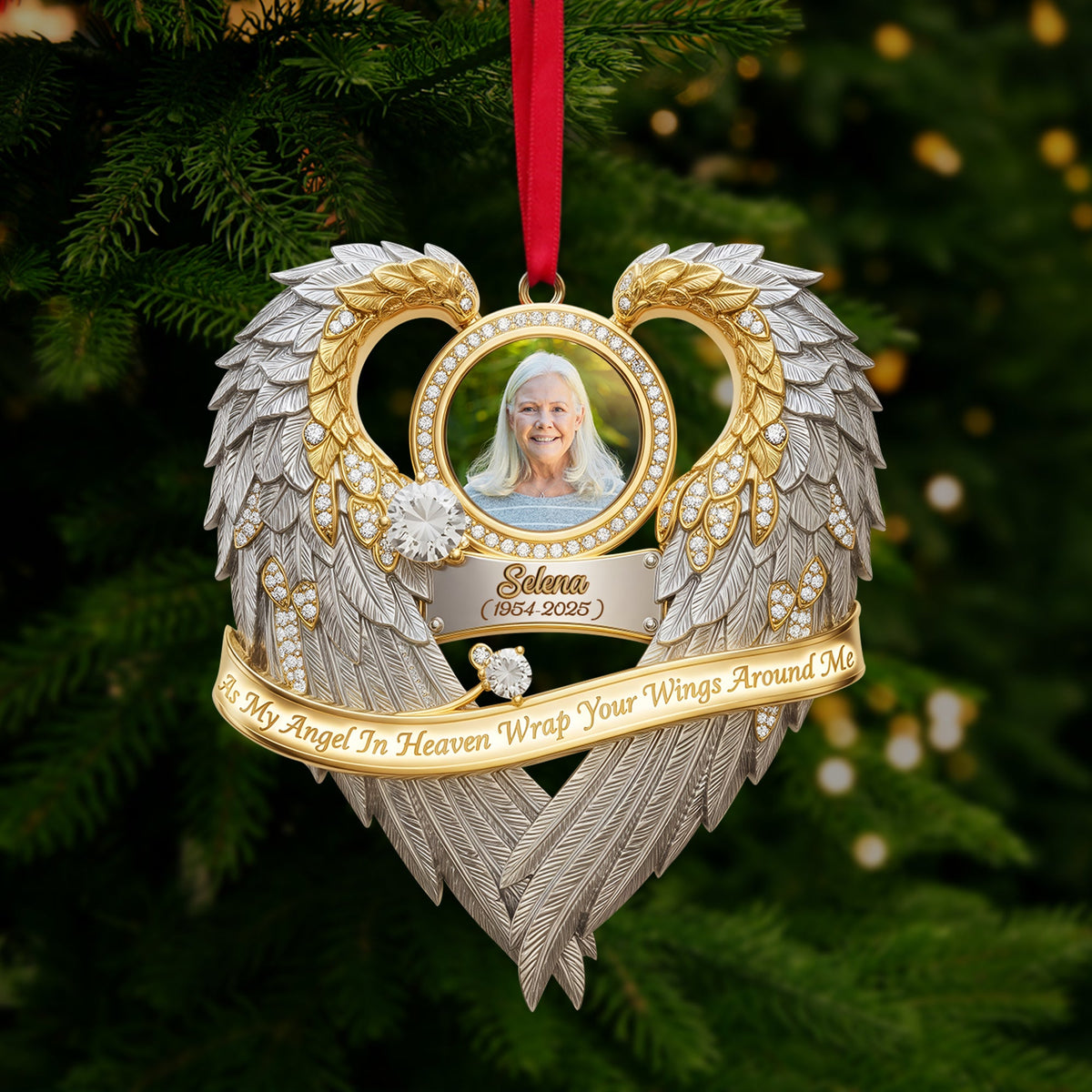 Angel In Heaven Memorial Ornament - Personalized Custom Photo Heaven Gift 07HULU230925-Homacus