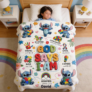 Blessed and Loved Blanket Personalized Gifts For Kids 03NATN140326-Homacus