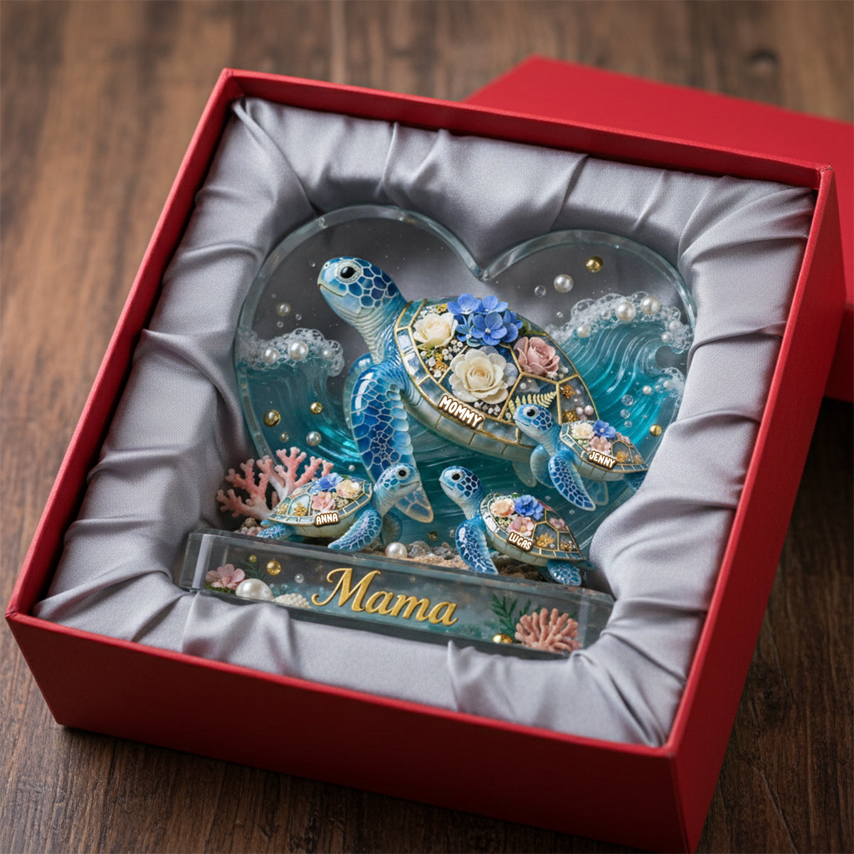 Best Turtle Mom Ever Acrylic Plaque - Personalized Gifts For Mom 05NATN270226-Homacus