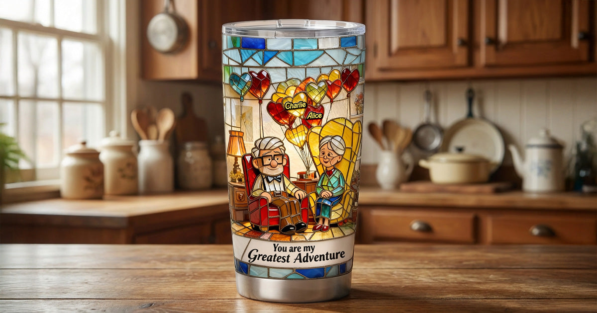 Growing Old Couple 20oz Tumbler - Personalized Gifts For Couples 02TOMG280126-Homacus