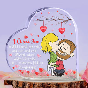 Personalized Gifts For Couple Love Cartoon Heart Shaped Acrylic Plaque Valentine 04XQQN061224HG-Homacus