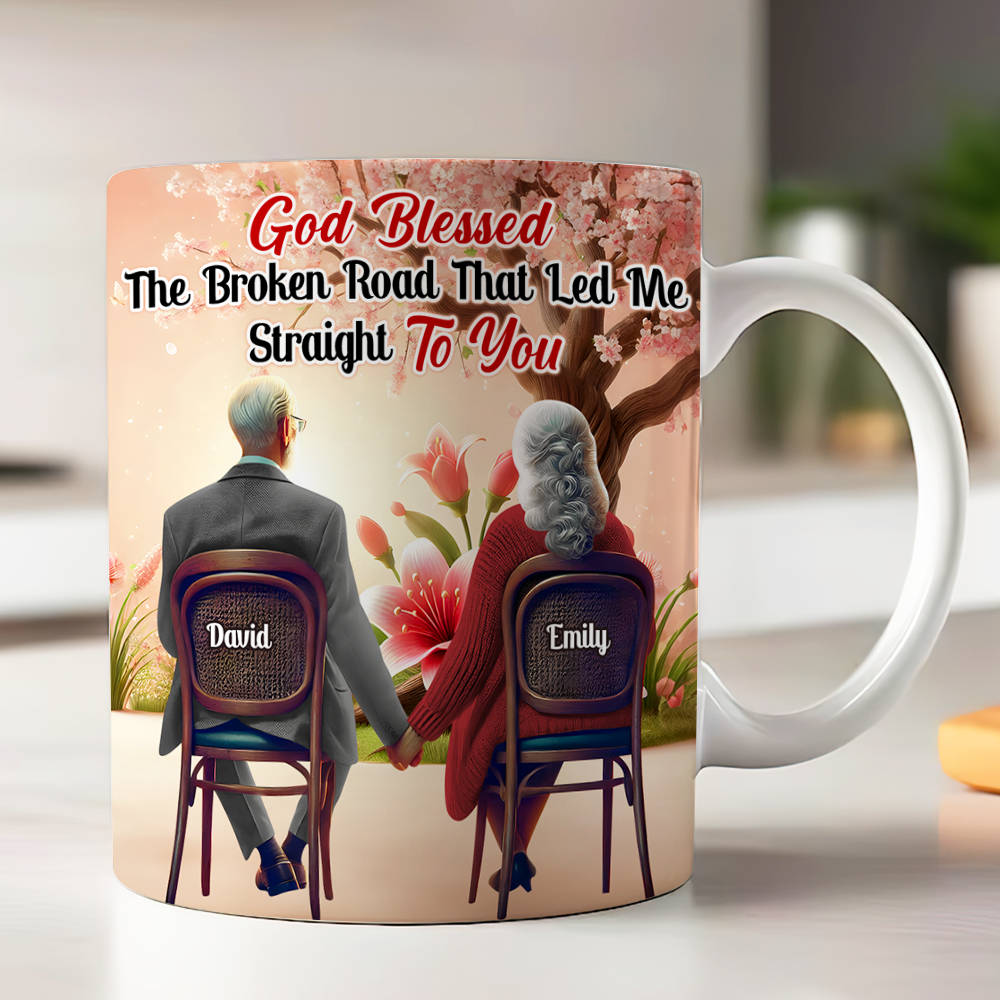 Personalized Gifts For Couple Coffee Mug God Blessed The Broken Road 03ohpu161224-Homacus