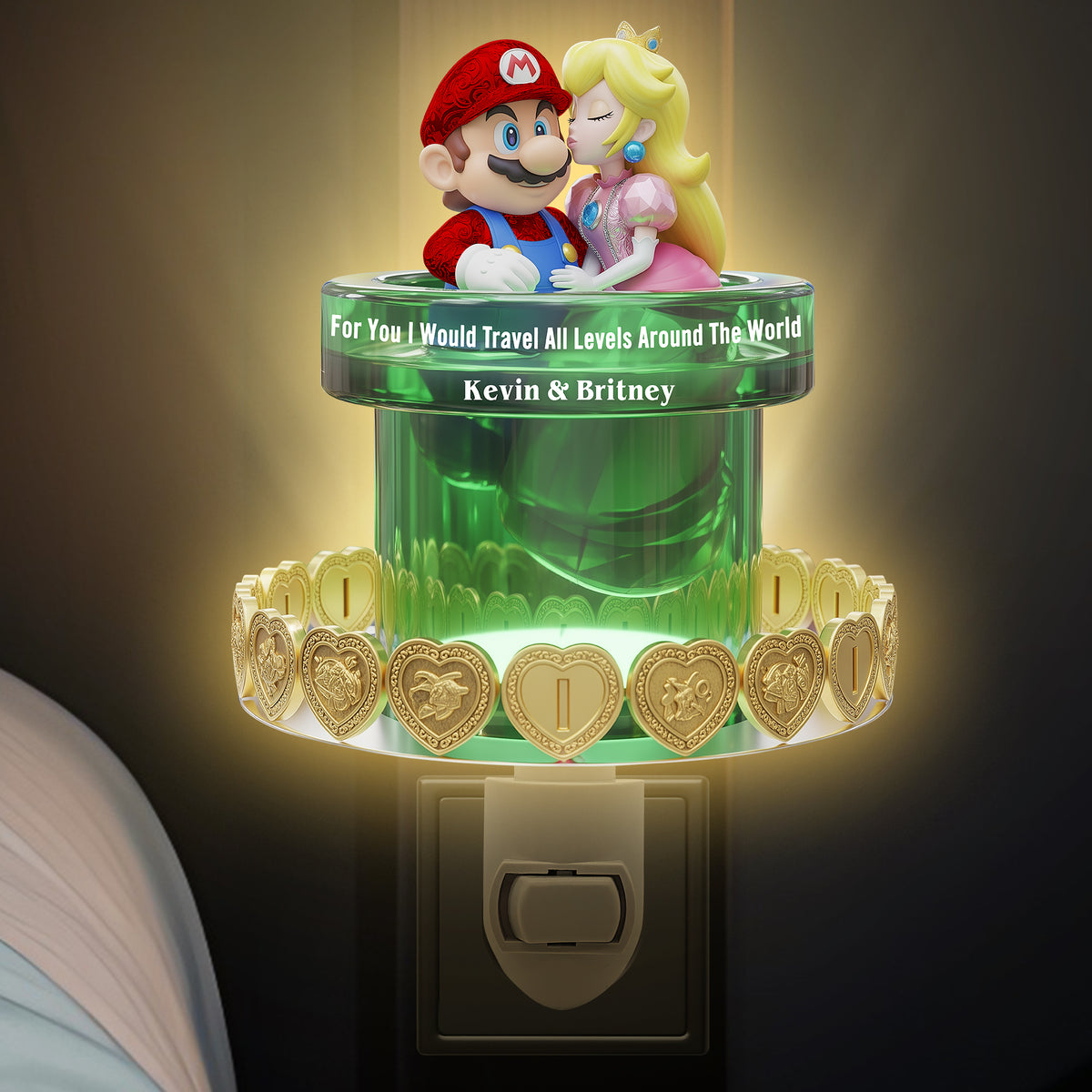 Gamer Couples Acrylic Night Light Personalized Gift For Couple 03TGDT160625-Homacus