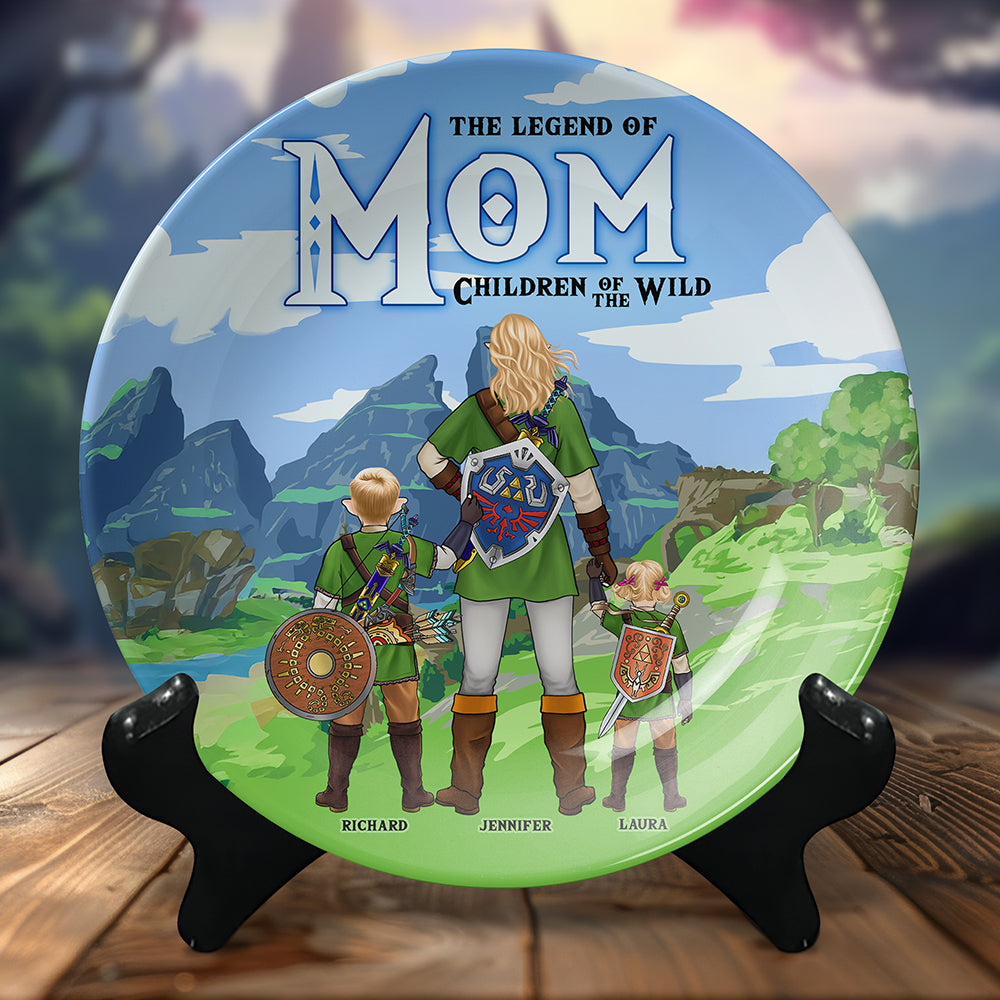 Personalized Gift For Mom Ceramic Round Plate Mother's Day The Legend Of Mom 05NAQN030425HG-Homacus