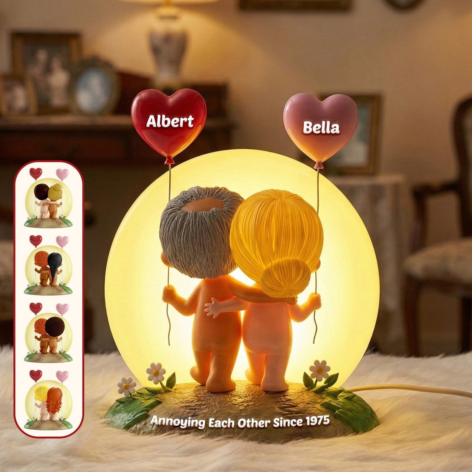 Funny Old Couple Light Box - Personalized Anniversary Gift For Couples 01NAMG041225-Homacus