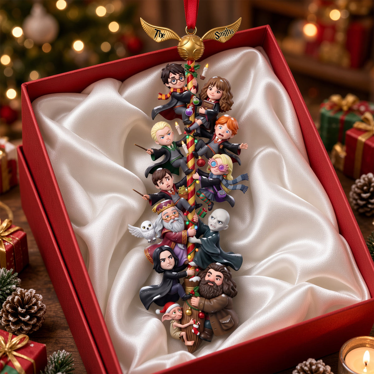Funny Climbing Flying Broom Christmas Ornament - Personalized Gifts For Family 05nalu120926-Homacus