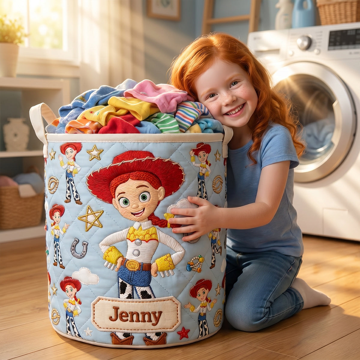 Unique Quilted Laundry Basket Personalized Gifts 04TODT290626-Homacus