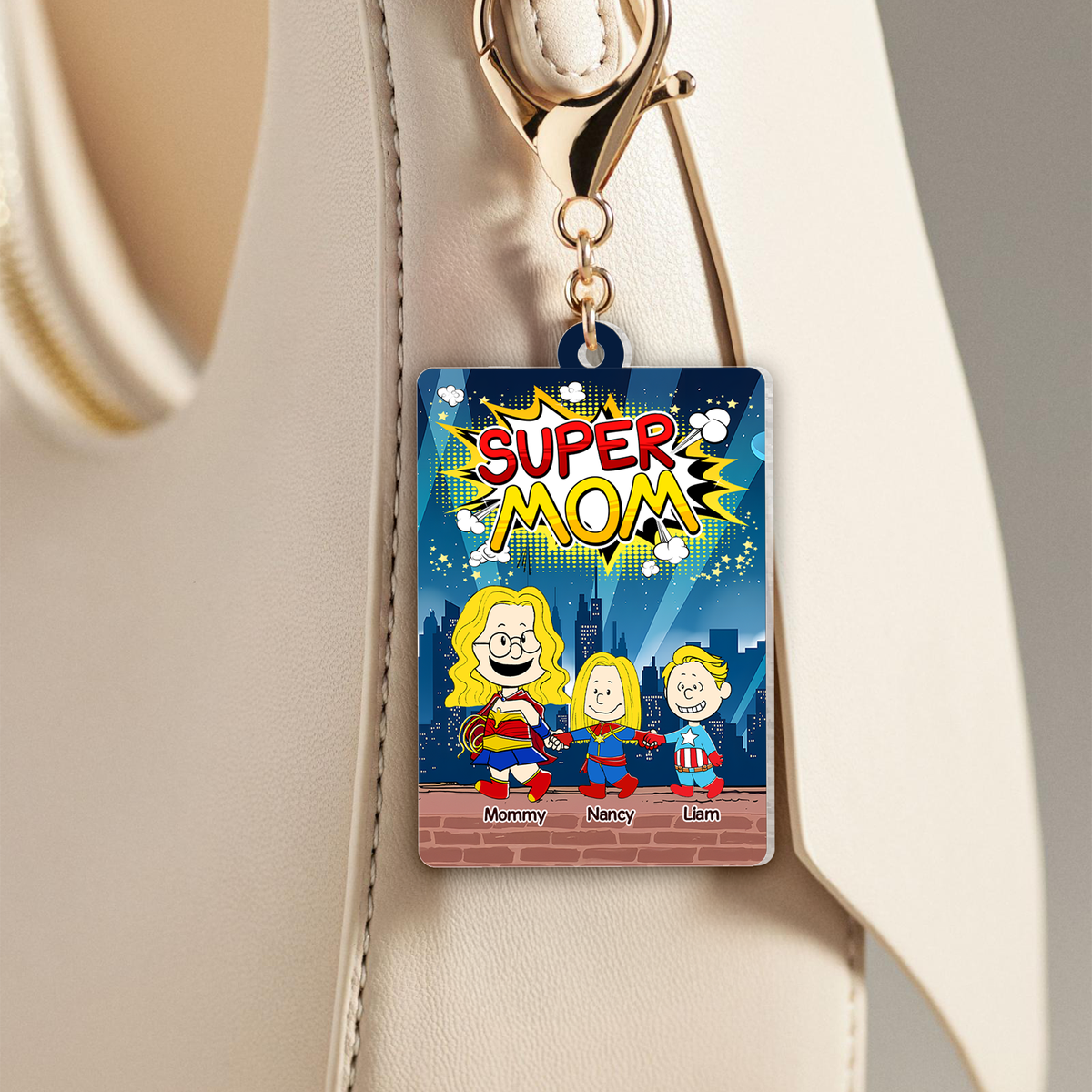 Personalized Gifts For Mom Keychain 03topu200325pa Super Mom-Homacus