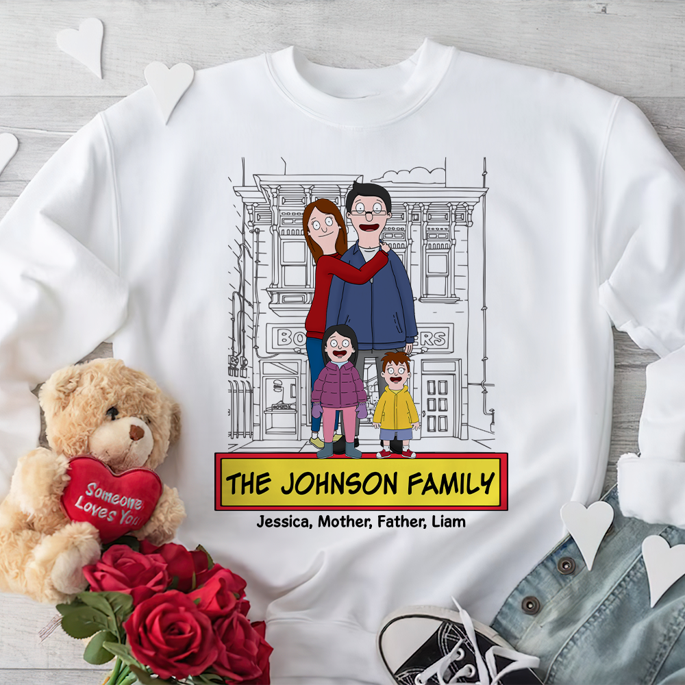 Personalized Gifts For Family Shirt Cartoon Family 05ACPU120225HG-Homacus