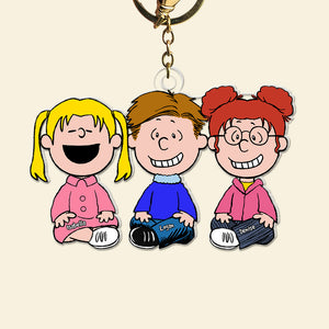 Cute Kids Keychain - Personalized Gifts For Grandma, Mom, Dad, Grandpa-Homacus