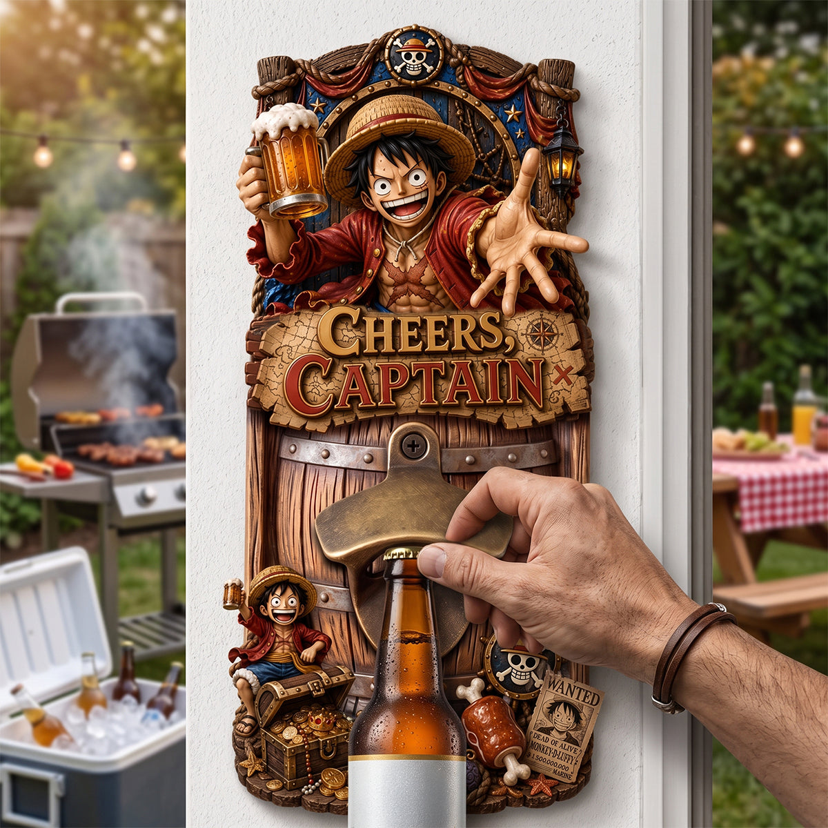 Cheers Captain Bottle Opener - Personalized Gifts 01patn210726-Homacus