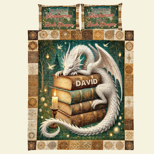 Personalized Gifts For Book Lovers Dragon Quilt Bedding Set Special Line 03xqtn080125 I'm Not A Bookworm I'm A Book Dragon-Homacus