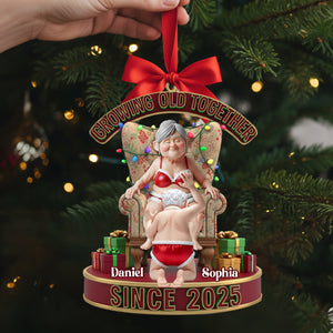 Frisky Old Couple Ornament - Personalized Christmas Gifts For Couples 04OHLU200925-Homacus