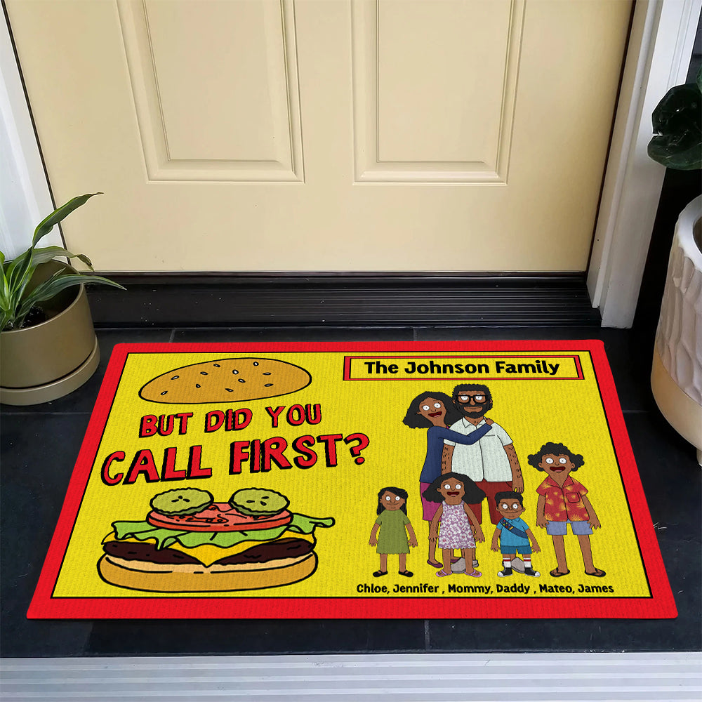 Personalized Gifts For Family Doormat Cartoon Family 01ACDT120225HG-Homacus