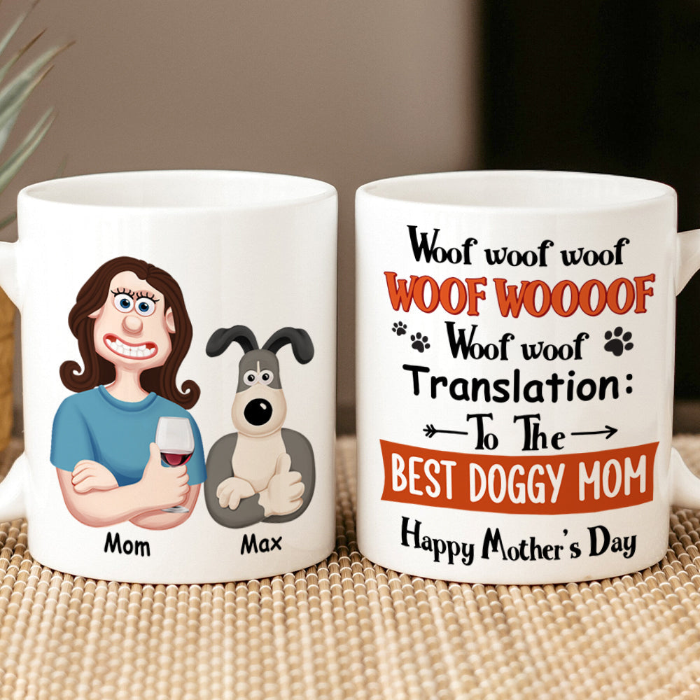 Personalized Gifts For Dog Mom Coffee Mug 01ohtn07025pa Best Doggy Mom-Homacus