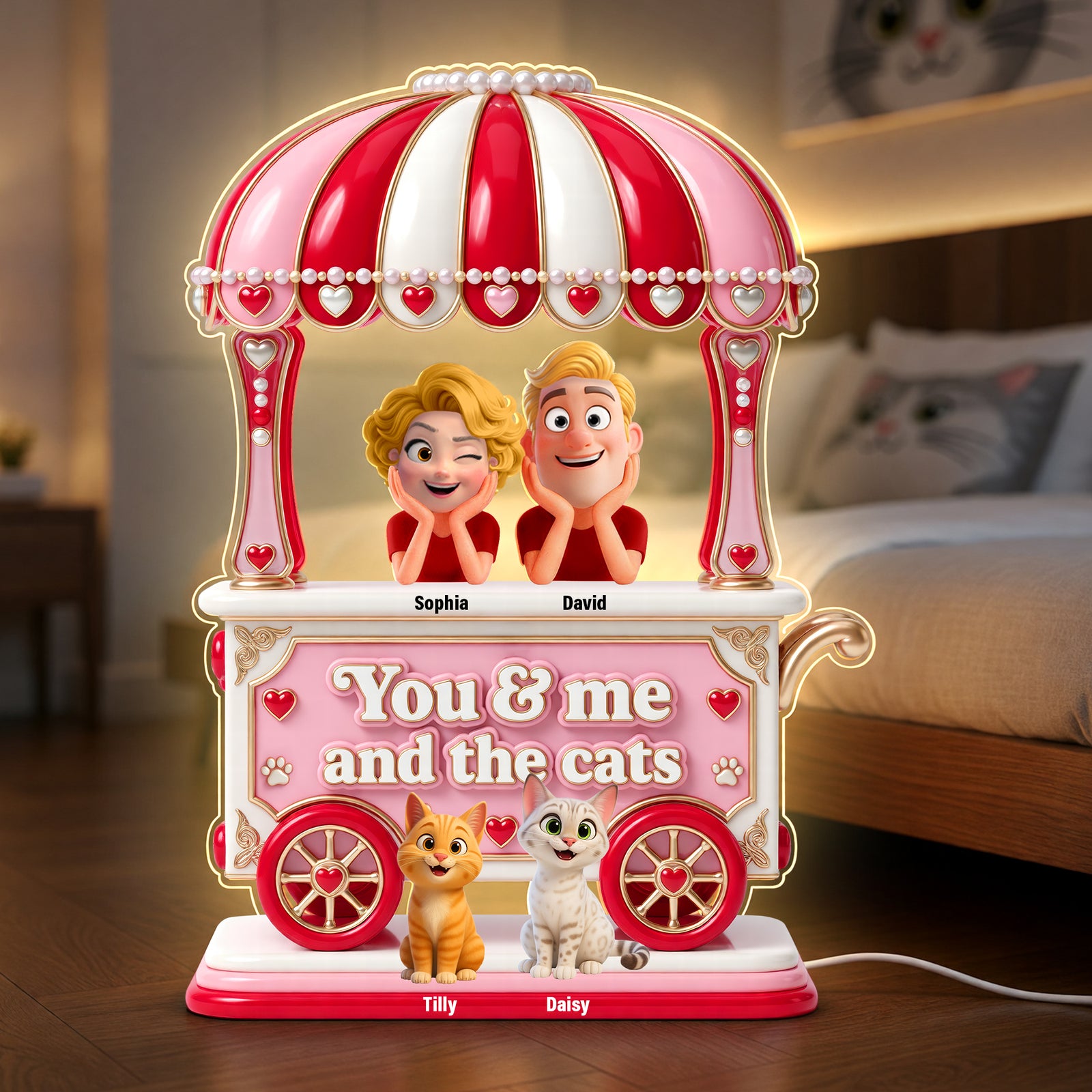 Couple Sweet Little Pet Gang Light Box - Personalized Gifts For Couple 06toqn220626-Homacus