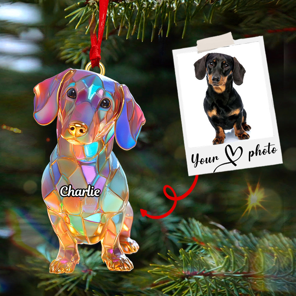 Personalized Gifts For Christmas Custom Photo Dog Lovers Acrylic Ornament 01tgmg040925-Homacus