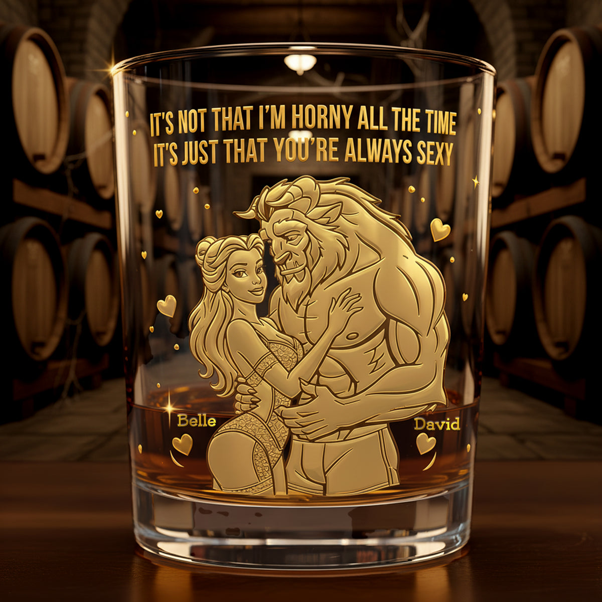 Dreamy Fairytale Couple Round Glass - Personalized Gift For Couples 03PGLU261125