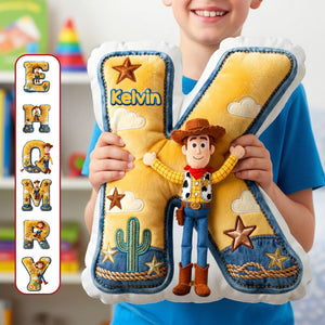 Lovely Character Initial Letter Custom Shaped Pillow - Personalized Gifts For Kids 01namg171225-Homacus