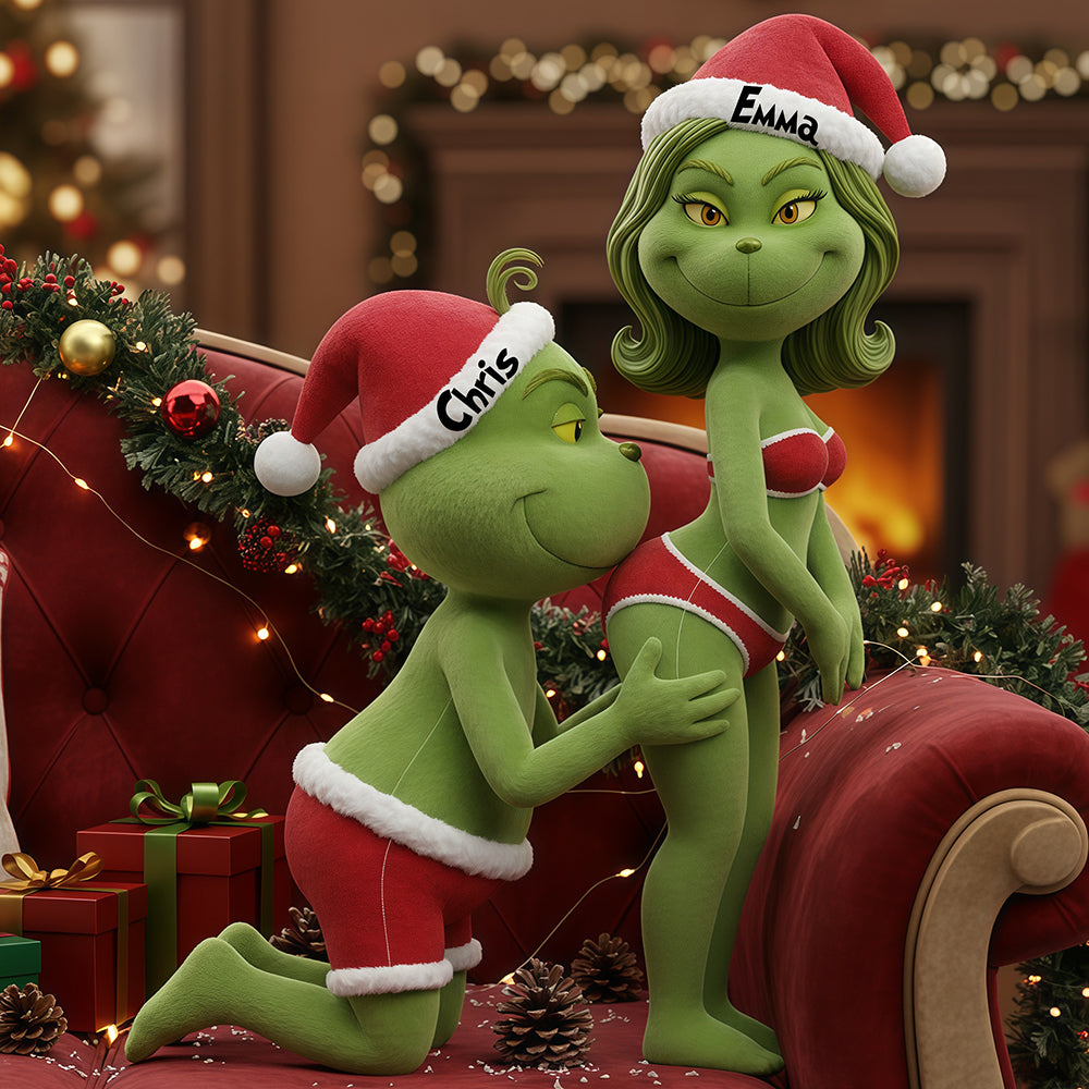 Naughty Couple Custom Shape Pillow - Personalized Christmas Gifts For Couple 02ohta051125-Homacus