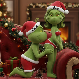 Naughty Couple Custom Shape Pillow - Personalized Christmas Gifts For Couple 02ohta051125-Homacus