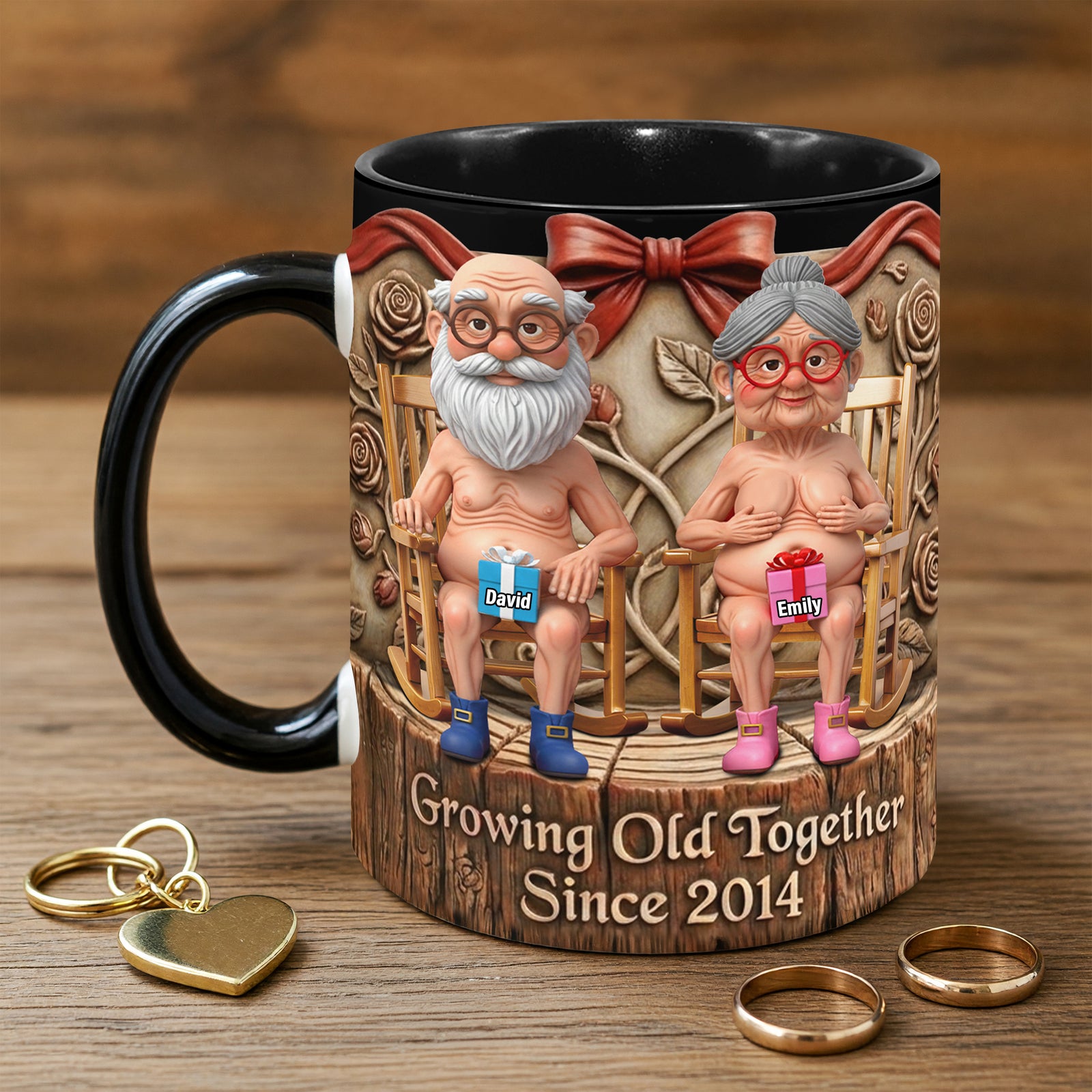 Growing Old Together Coffee Mug - Personalized Gifts For Couple 05OHQN080626-Homacus