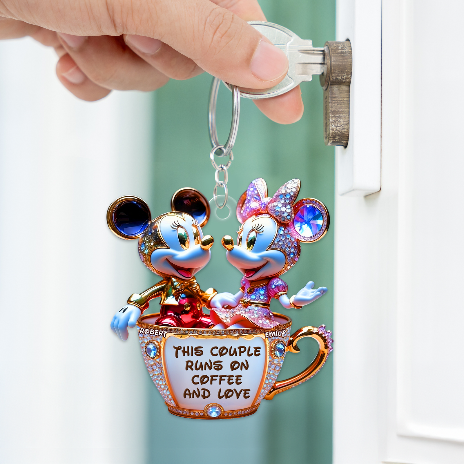 Mouse Couple Keychain - Personalized Gifts For Couple 02tgpu030525-Homacus