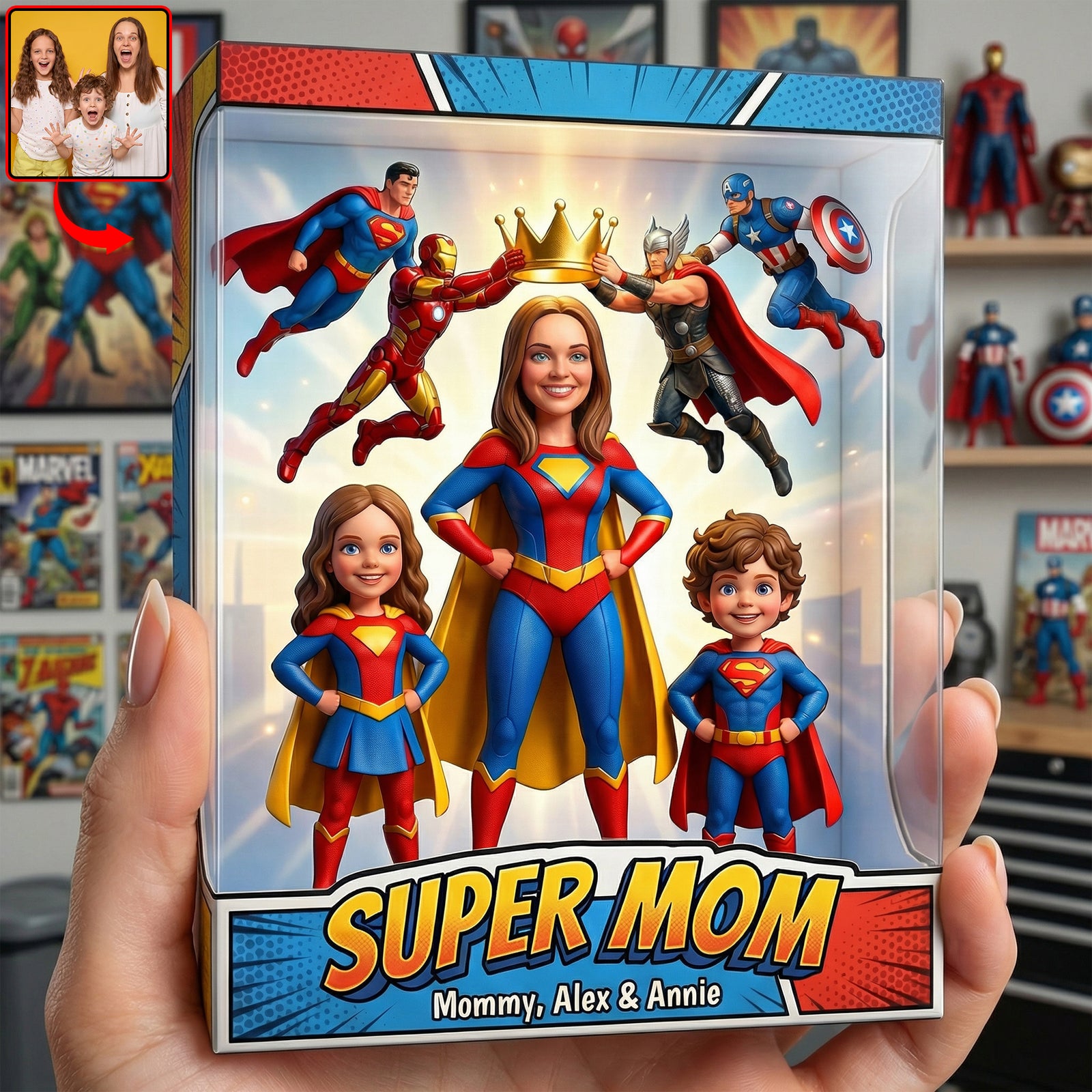 Custom Photo Wonderful Queen Mom Acrylic Plaque, Personalized Gifts For Moms 05qhqn260326-Homacus