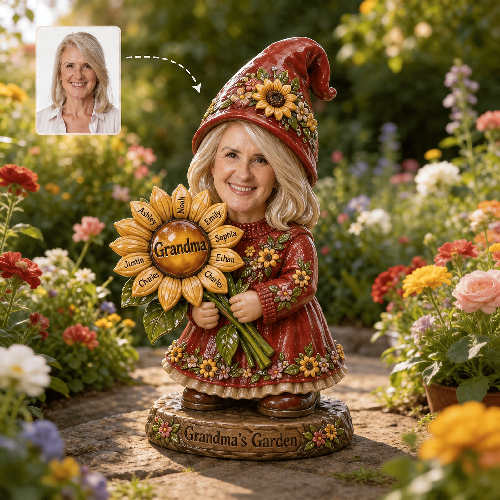 Gnome Grandma Acrylic Plaque - Custom Photo Gifts For Grandmas 01naqn230426-Homacus