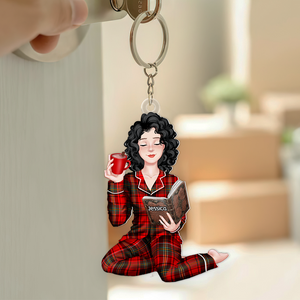 Personalized Gifts For Reading Girl Keychain 031acpu111124pa-Homacus