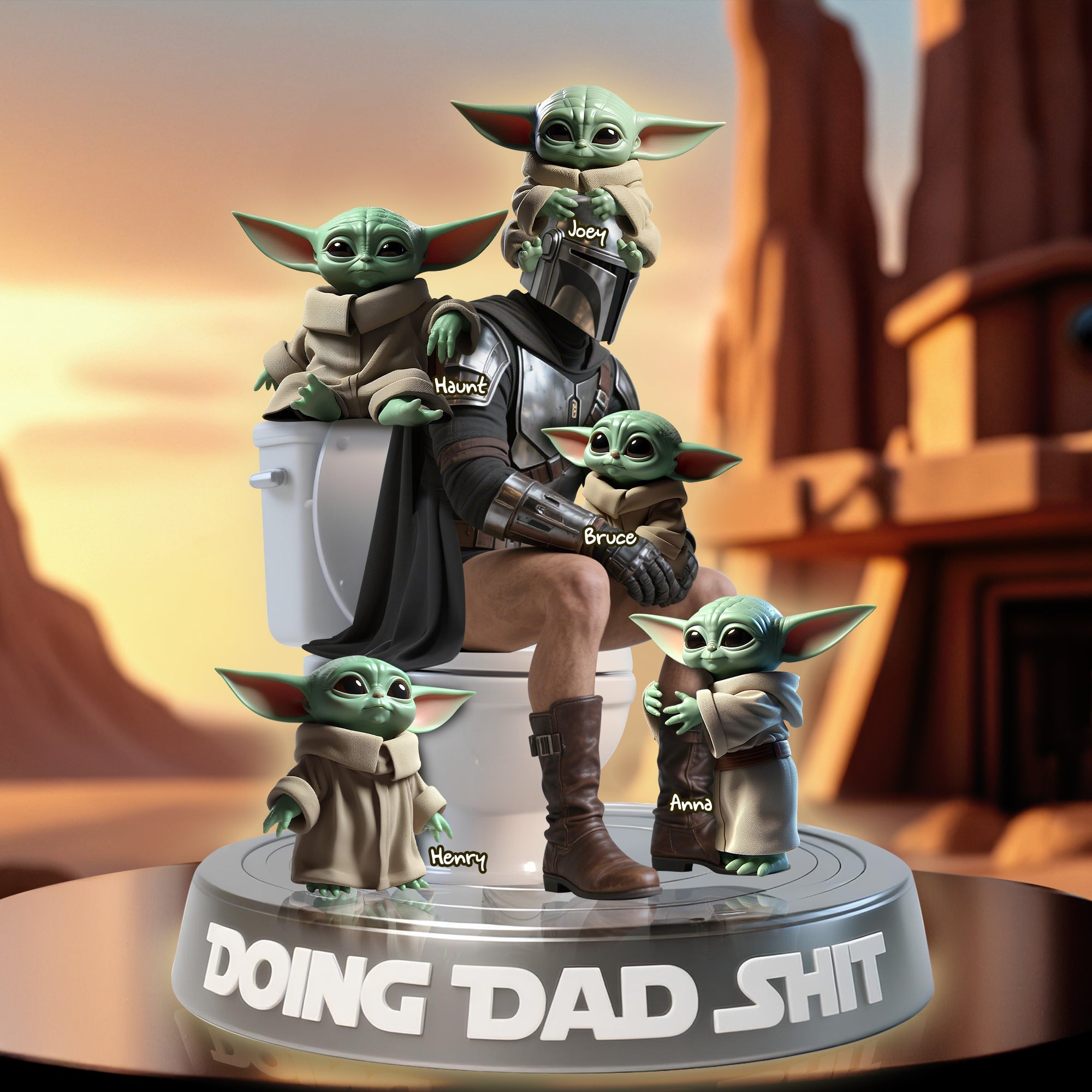 Funny Doing Dad Sh*t Acrylic Plaque - Personalized Gifts For Father 04OHLU130525-Homacus
