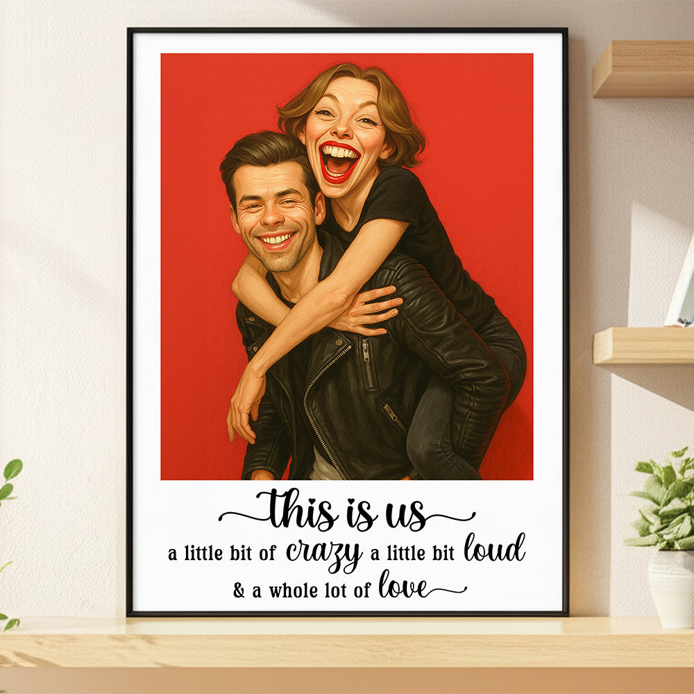 Custom Photo Christmas Gifts For Couple Caricature Canvas Print 04pgtn310725-Homacus