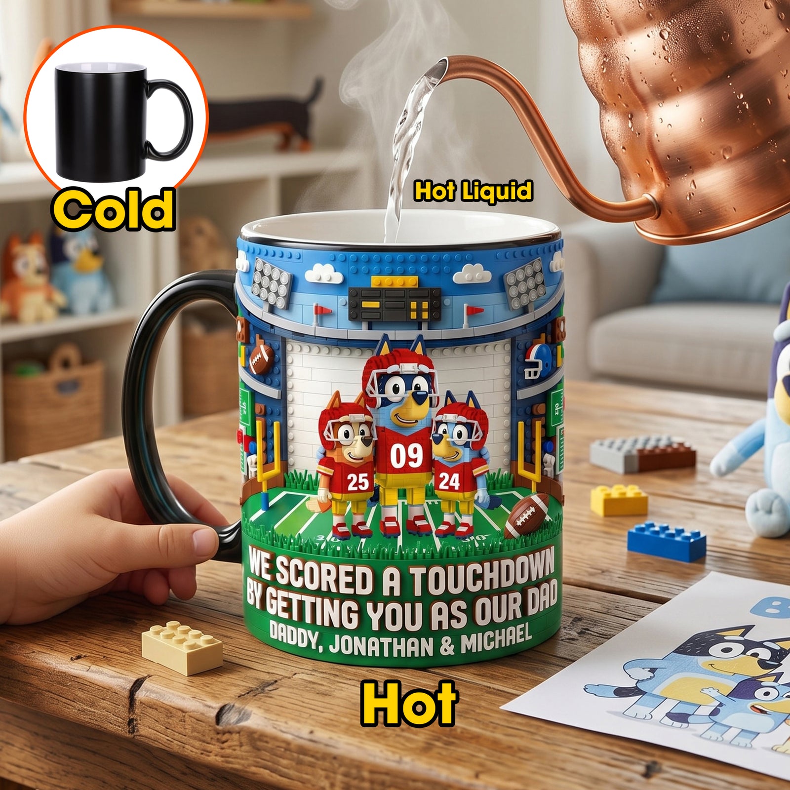 Sport Lover Puppy Kids Magic Ceramic Coffee Mug - Personalized Gifts For Father's Day Magic Mug 02HUTN220426-Homacus