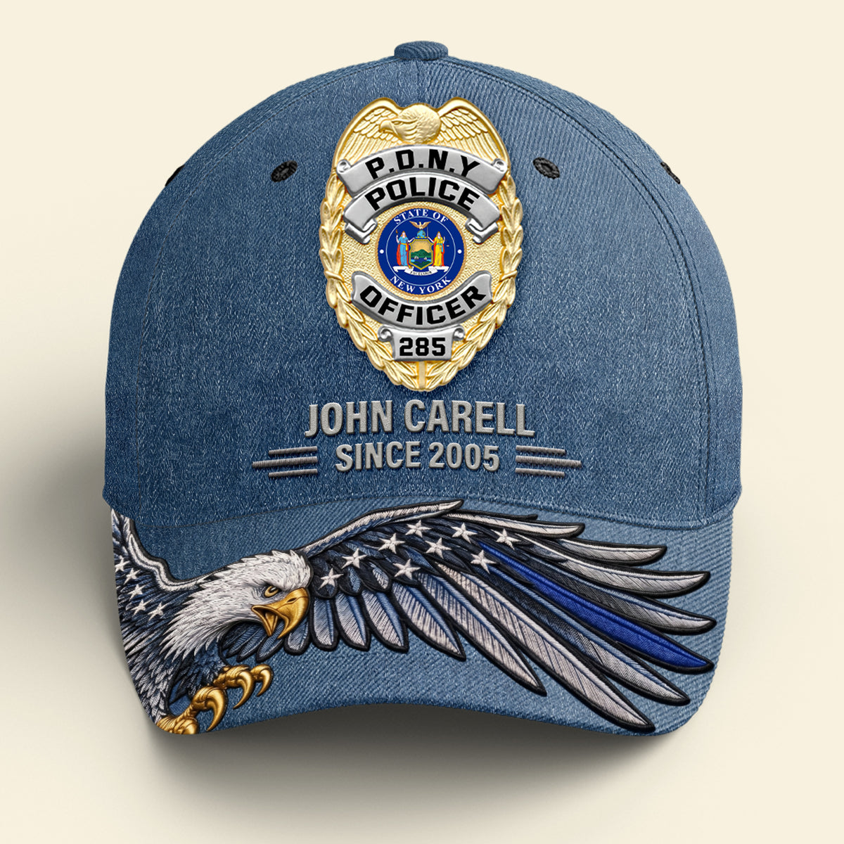 Custom Badge Police Classic Cap, Personalized Gifts For Police Officer 02qhqn270526-Homacus
