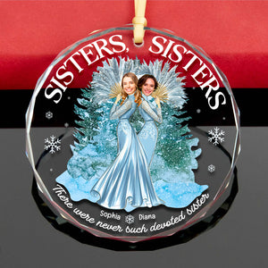 Custom Photo Gifts For Sisters, Christmas Crystal Ornament 06XQQN121024-Homacus