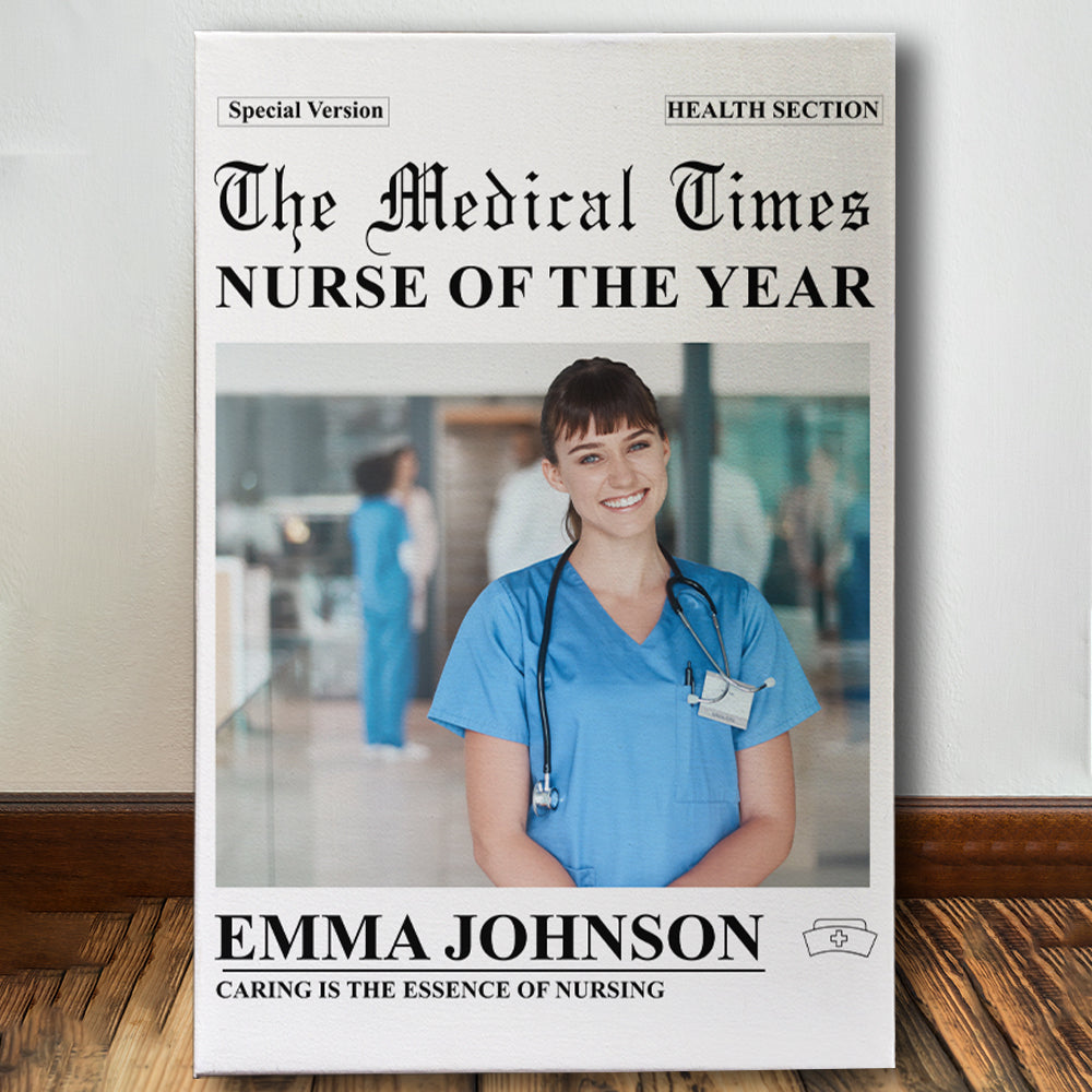 Personalized Gifts For Nurse Canvas Newspaper 06TGLU161224-Homacus