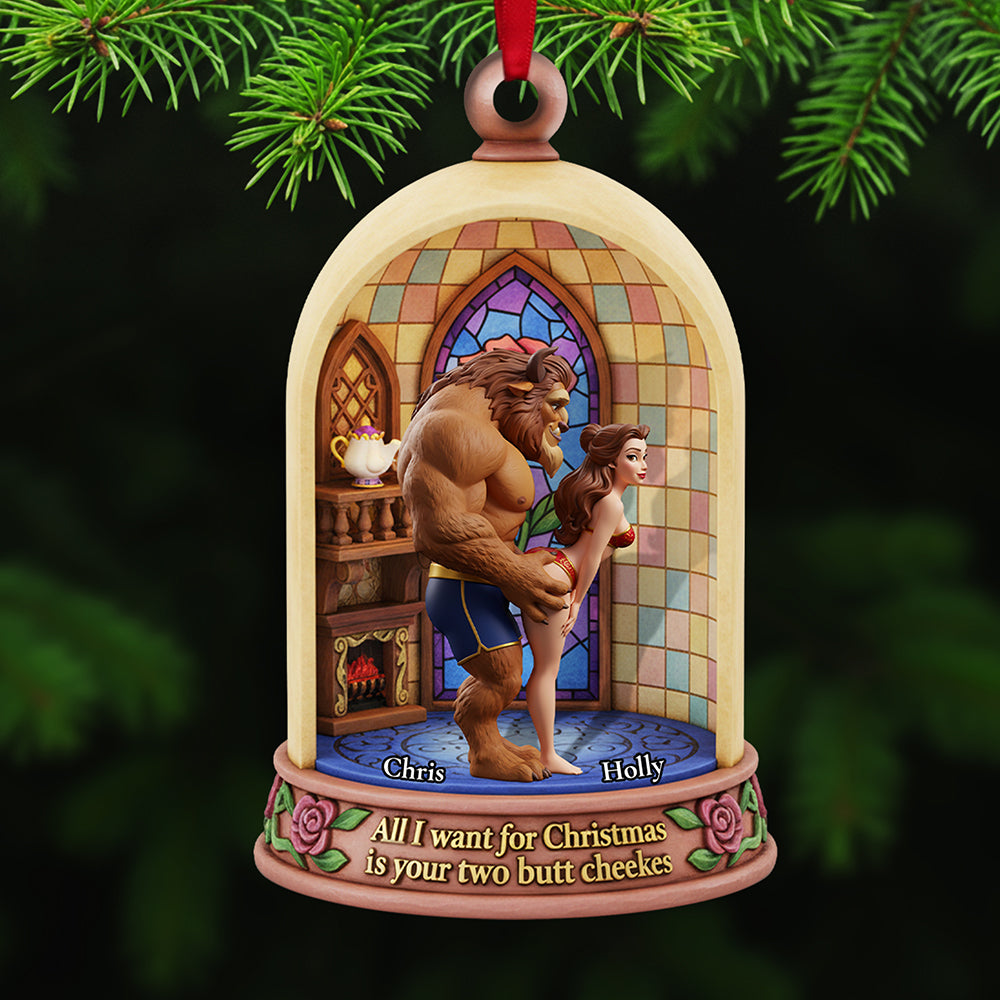 Naughty Couple Acrylic Christmas Ornament, Personalized Gifts For Couple 06ohta031125-Homacus