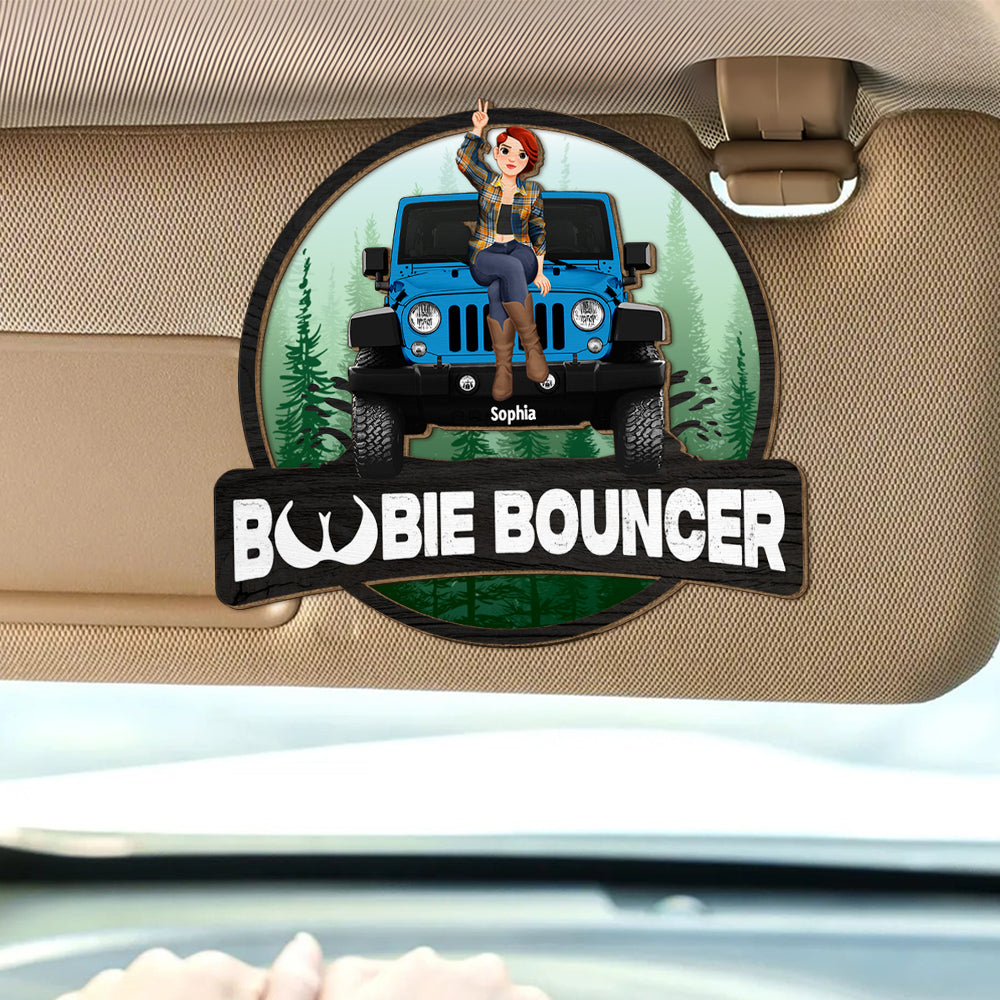 Personalized Gifts For Off Road Lover Girl Car Visor Clip Boobie Bouncer 03HUDT140225PA-Homacus