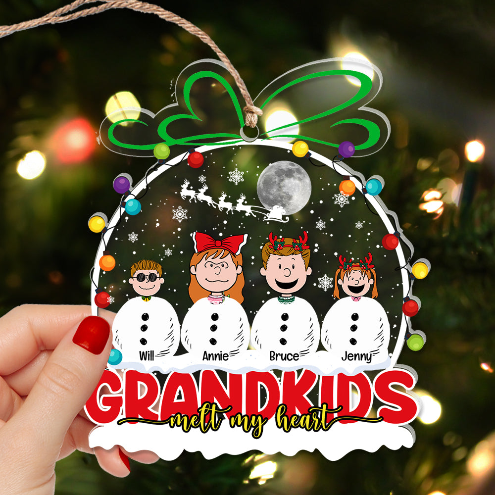 Personalized Gifts For Grandparents Christmas Acrylic Ornament 021KALU251124HG-Homacus