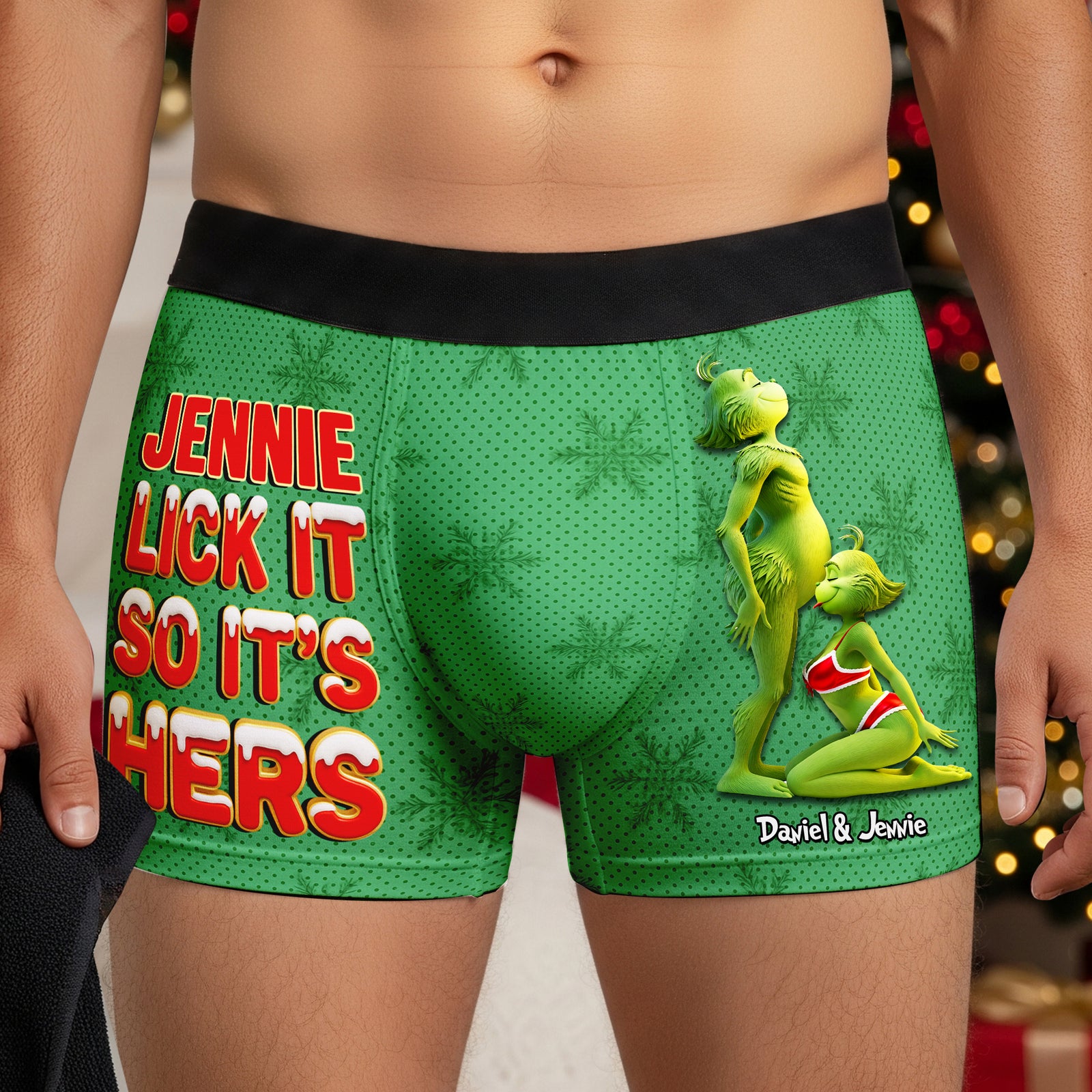 Naughty Couple Boxers, Personalized Christmas Gifts For Him 06ohlu171025-Homacus