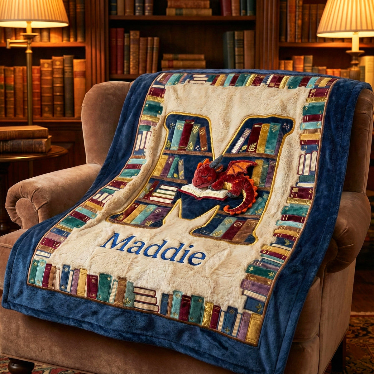Fantasy Book Dragon Blanket, Personalized Gifts For Reading Lovers 01qhtn061225-Homacus