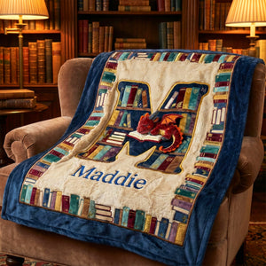 Fantasy Book Dragon Blanket, Personalized Gifts For Reading Lovers 01qhtn061225-Homacus