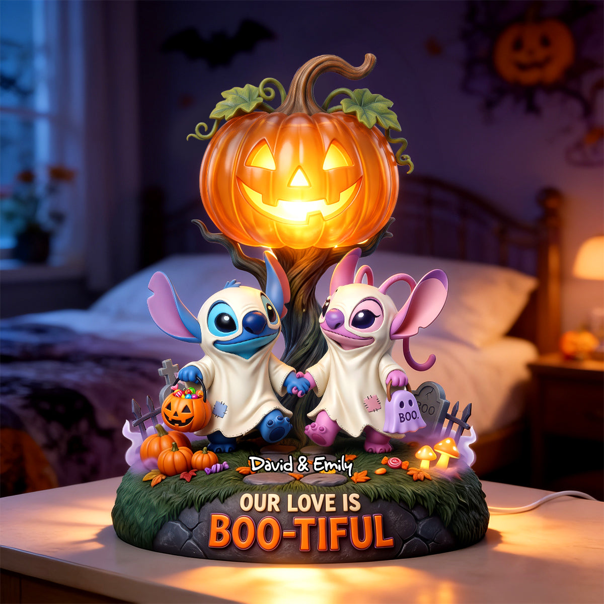 Cosmic Halloween Love Acrylic Light Box - Personalized Gifts For Couple 06todh300726-Homacus