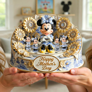 Toile De Jouy Mom Acrylic Plaque - Personalized Gifts For Mother's Day Plaque 05TOQN150426-Homacus