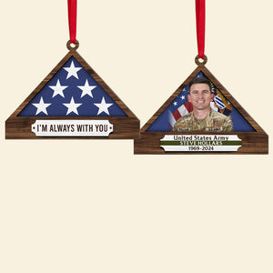 Personalized Christmas Memorial Ornament For Hero, Folded Flag 01qhqn241024-Homacus