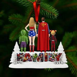 Best Family Ever Ornament - Personalized Gifts For Family 04ohlu111025-Homacus