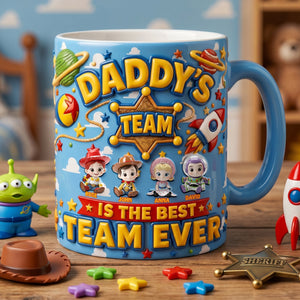 Daddy Best Team Ever Accent Mug - Personalized Gifts For Dads 02palu140526-Homacus