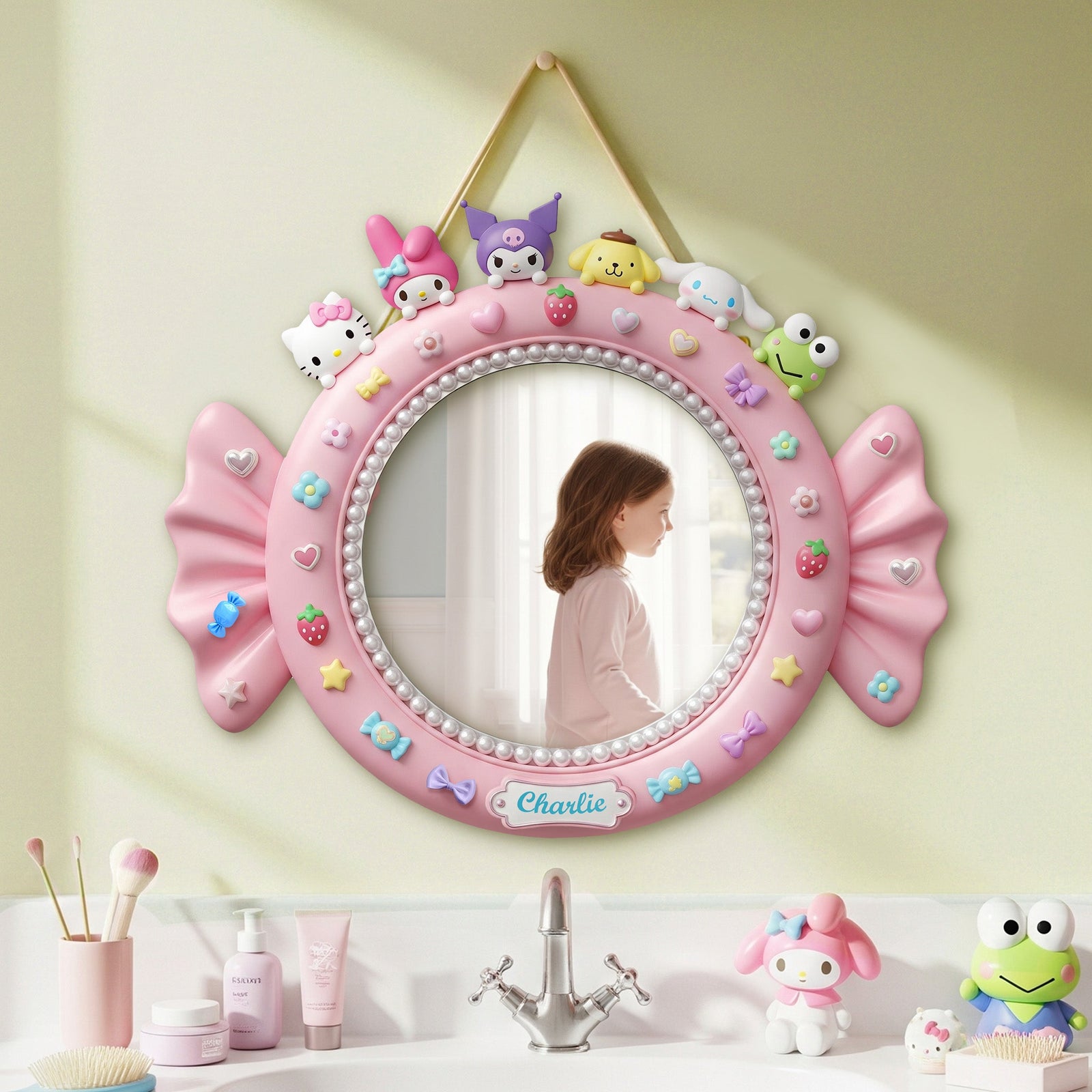 Kid Girl Custom Shaped Mirror - Personalized Gifts For Kids 04PGMG250725-Homacus