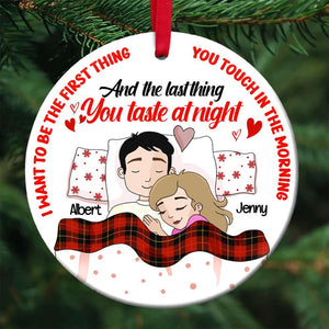 Personalized Gifts For Couples, Couple Slepping Ceramic Ornament 03OHLU091124HG-Homacus